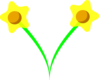 Two Daffodils Clip Art